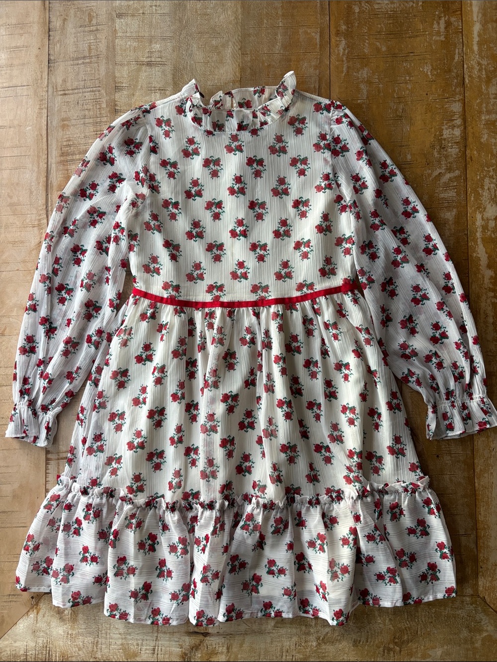 NWOT Janie and Jack Girls' Cream Floral Dress size 16